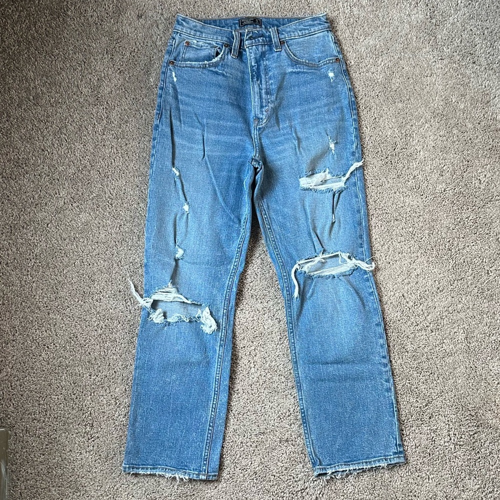 Abercrombie & Fitch Ultra High Rose Straight Jeans